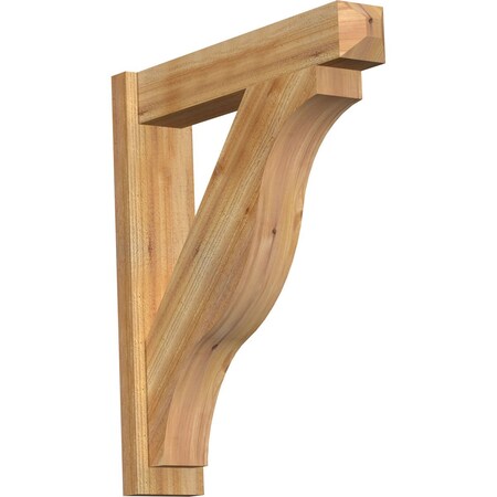 Ekena Millwork Funston Rough Sawn Craftsman Outlooker, Western Red Cedar, 6"W x 28"D x 32"H OUT06X28X32FST04RWR